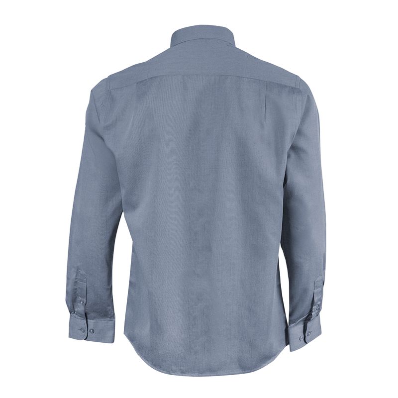 Camisa-Dobby-Gris-Claro-Trasera